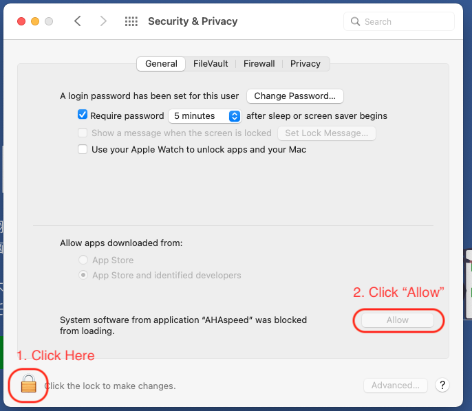 MacOS modify security & privacy settings to allow app MacOS modify security & privacy settings to allow app